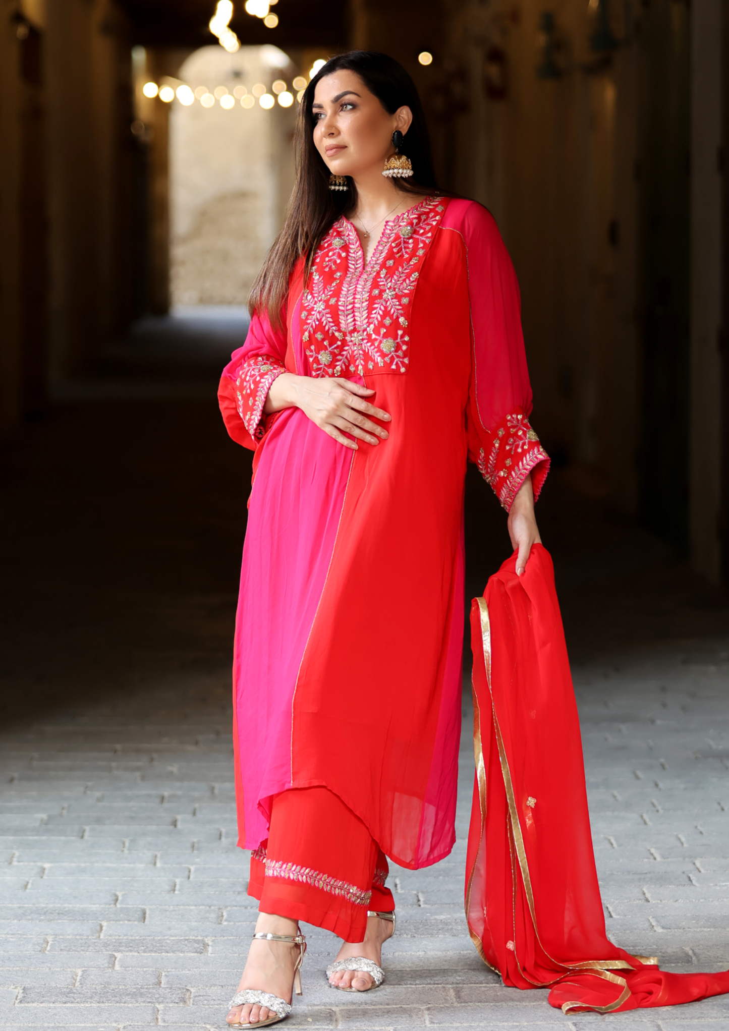 Sorbet Suhoor Kaftan Kurta Set.