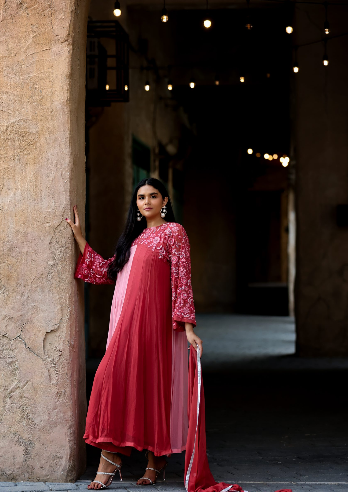 Sorbet Ayaat Two Toned Anarkali Set.