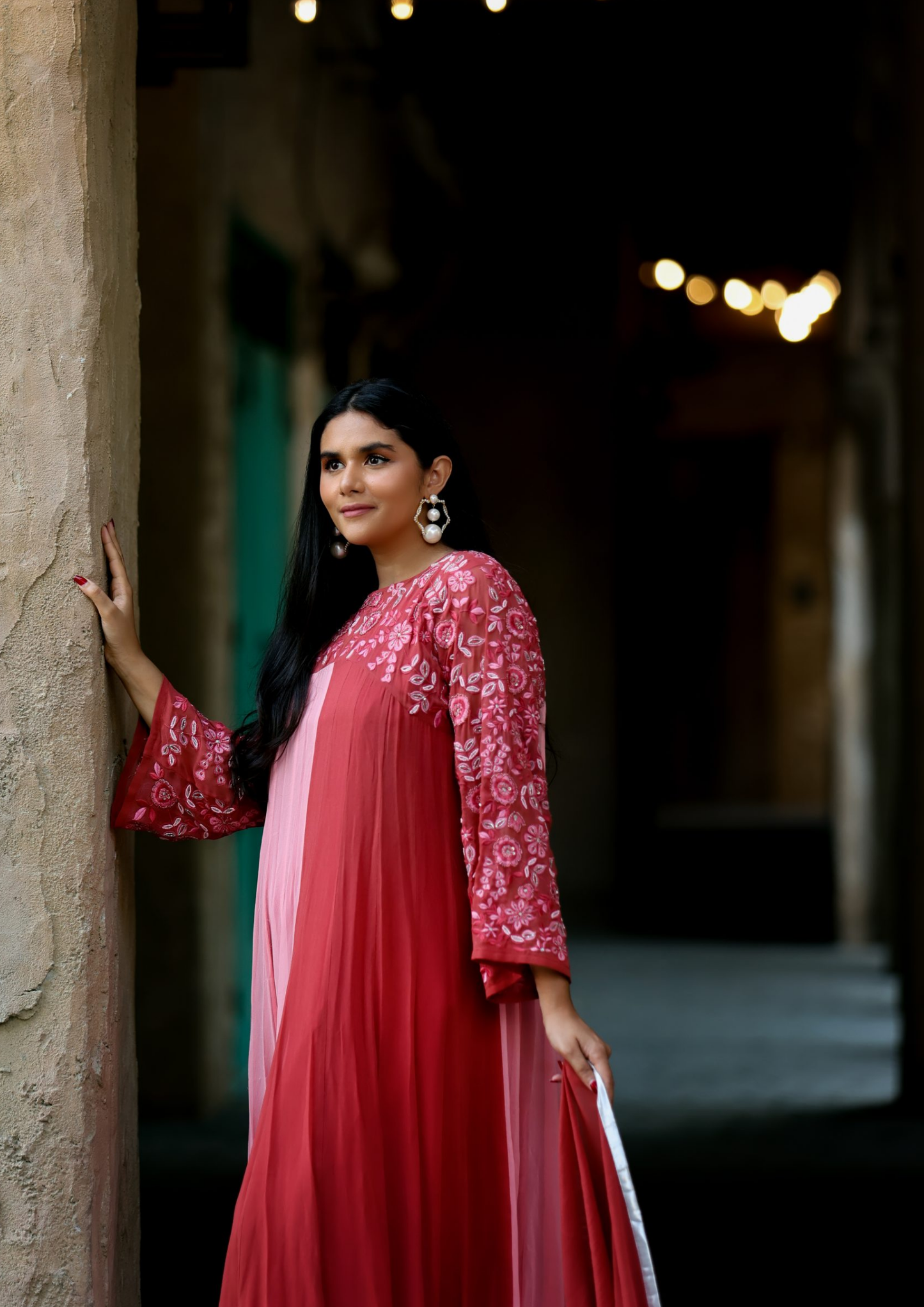 Sorbet Ayaat Two Toned Anarkali Set.