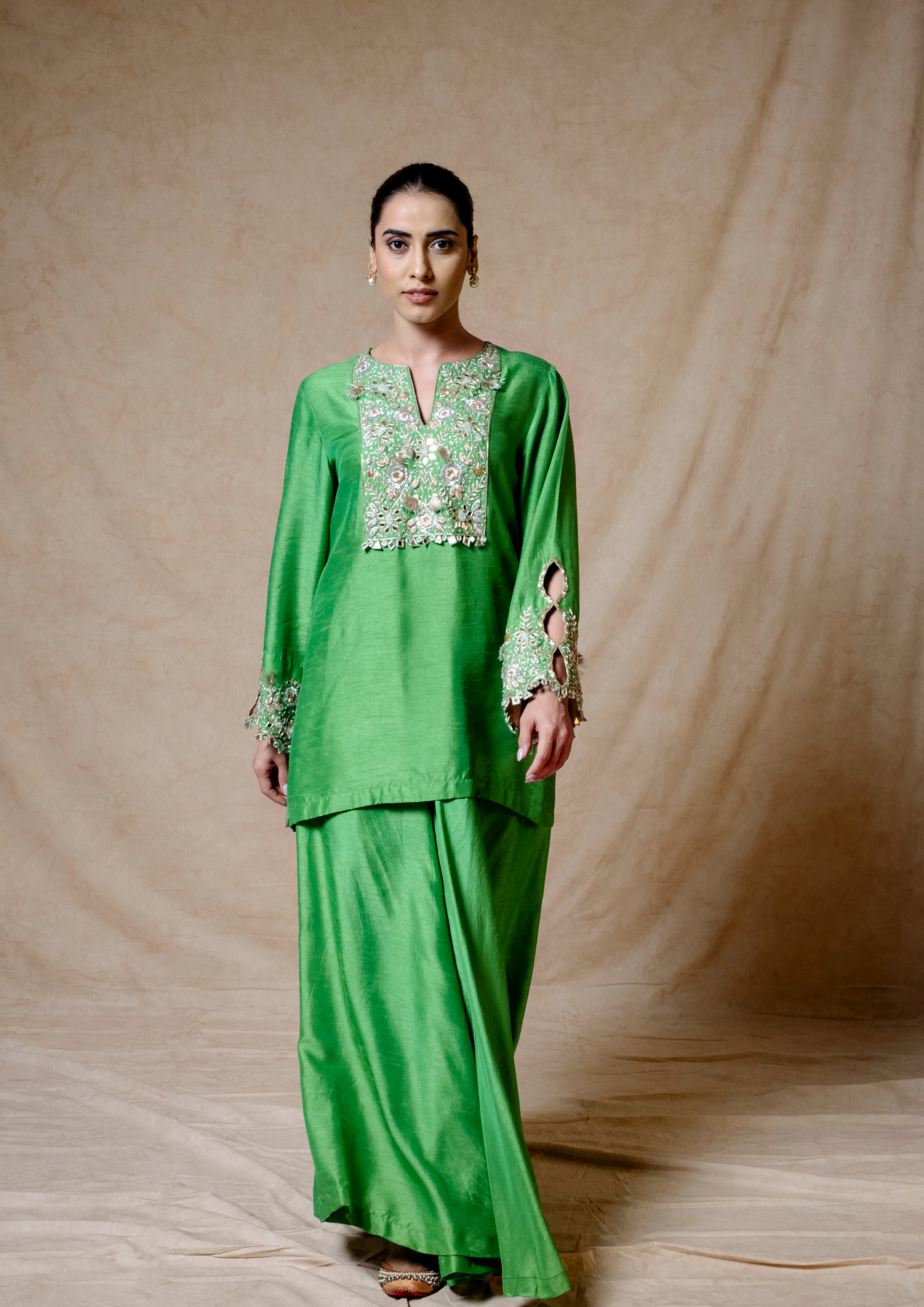 Noor Emerald Green Dhoti Pant Set