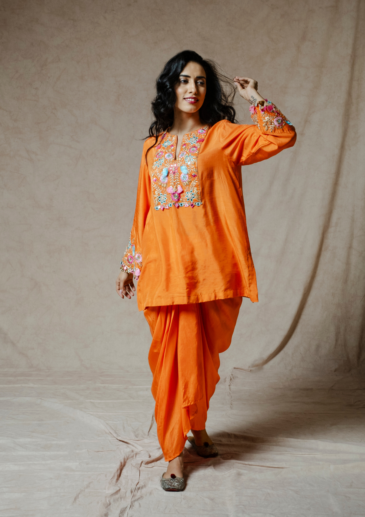 Noor Marigold  Dhoti Pant Set