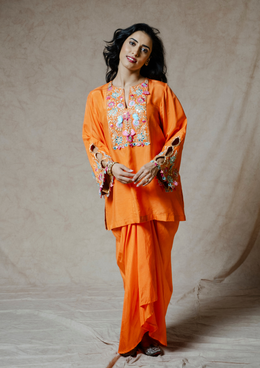 Noor Marigold  Dhoti Pant Set