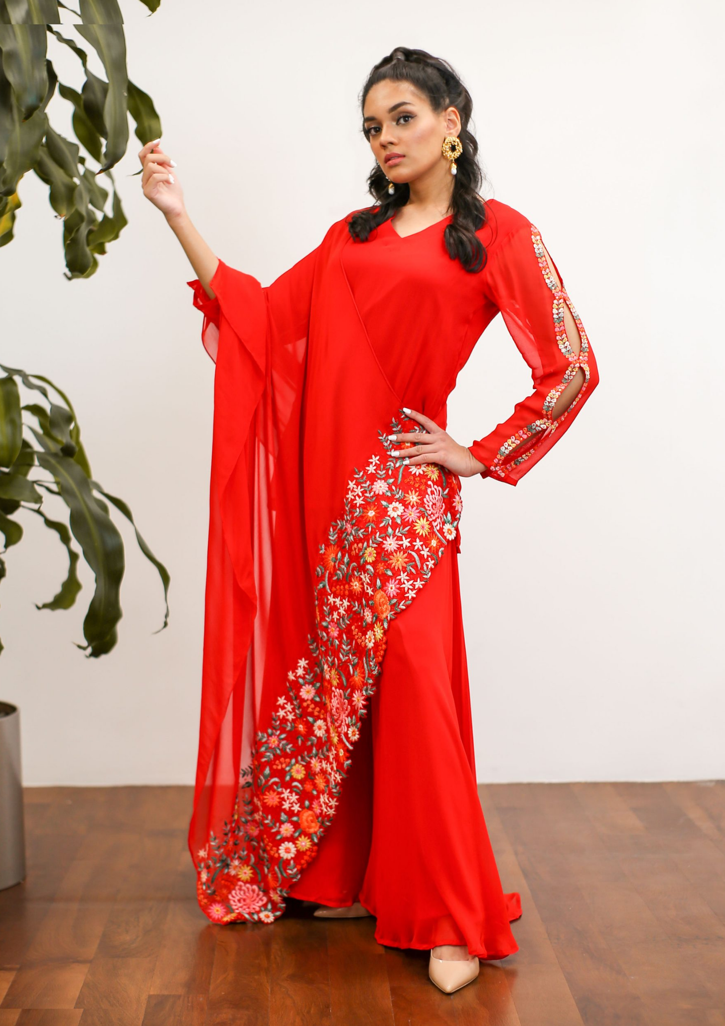 Sorbet Kia Draped Palazzo Kurta Set