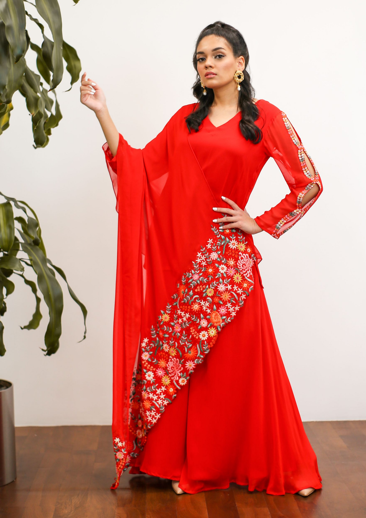 Sorbet Kia Draped Palazzo Kurta Set