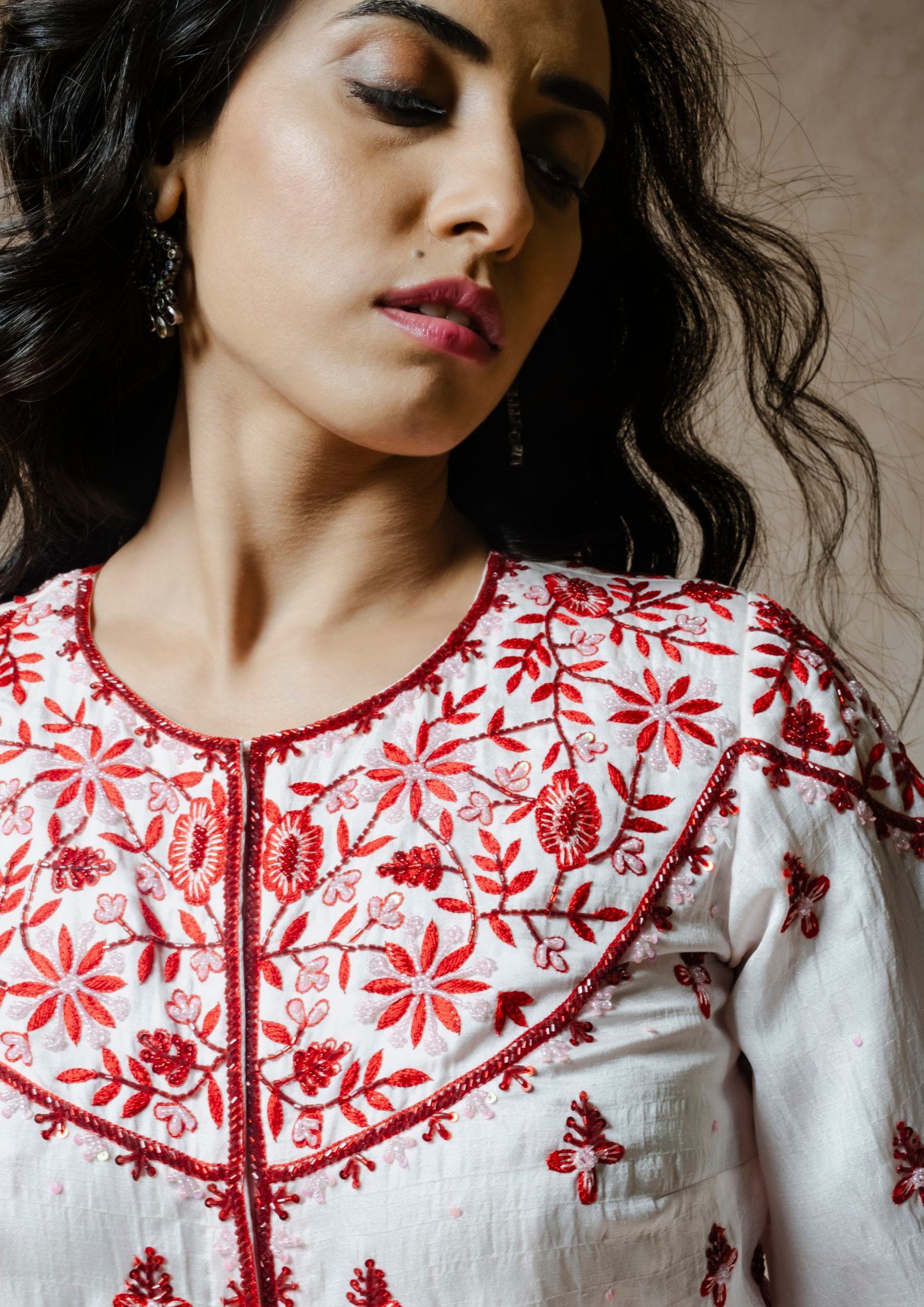 Akira Red and Dusty Pink Jumpsuit and Jacket Set.